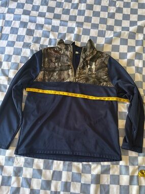 LG Men’s Navy Quarter-Zip Pullover with Camo